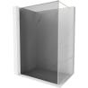Mexen Kioto-XF Walk-in Duschwand mit Rahmen 100 x 202 cm, Graphit 10 mm, gebürsteter Nickel - 800-100-104-97-40-X