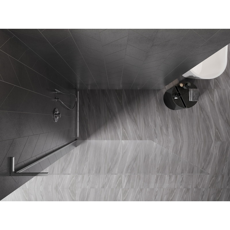 Mexen Kioto-X L Duschwand Walk-in 60 x 200 cm, transparent 10 mm, Chrom - 800-060-107-01-00-X