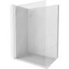 Mexen Kioto-X L Duschwand Walk-in 80 x 200 cm, transparent 10 mm, weiß - 800-080-107-20-00-X