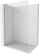 Mexen Kioto-X L Duschwand Walk-in 90 x 200 cm, transparent 10 mm, Gold - 800-090-107-50-00-X