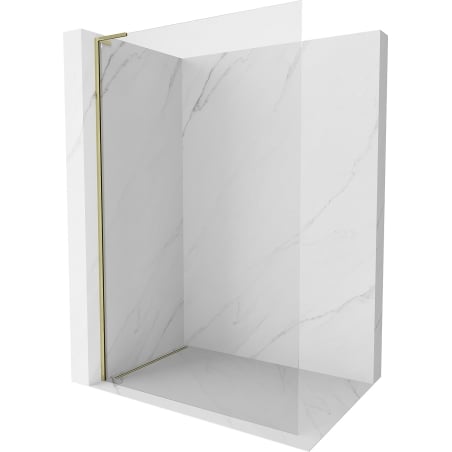Mexen Kioto-X L Duschwand Walk-in 110 x 200 cm, transparent 10 mm, Gold - 800-110-107-50-00-X