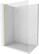 Mexen Kioto-X L Duschwand Walk-in 70 x 200 cm, transparent 10 mm, gold gebürstet - 800-070-107-55-00-X