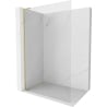 Mexen Kioto-X L Duschwand Walk-in 100 x 200 cm, transparent 10 mm, gold gebürstet - 800-100-107-55-00-X
