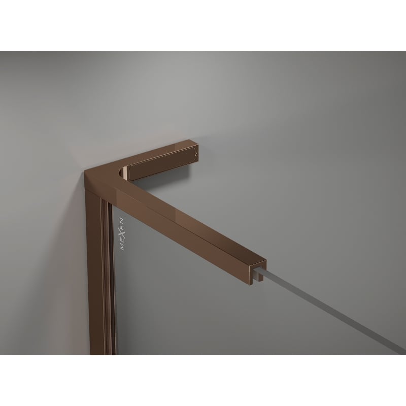 Mexen Kioto-X L Duschwand Walk-in 80 x 200 cm, transparent 10 mm, Roségold - 800-080-107-60-00-X