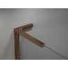 Mexen Kioto-X L Duschwand Walk-in 100 x 200 cm, transparent 10 mm, Roségold - 800-100-107-60-00-X