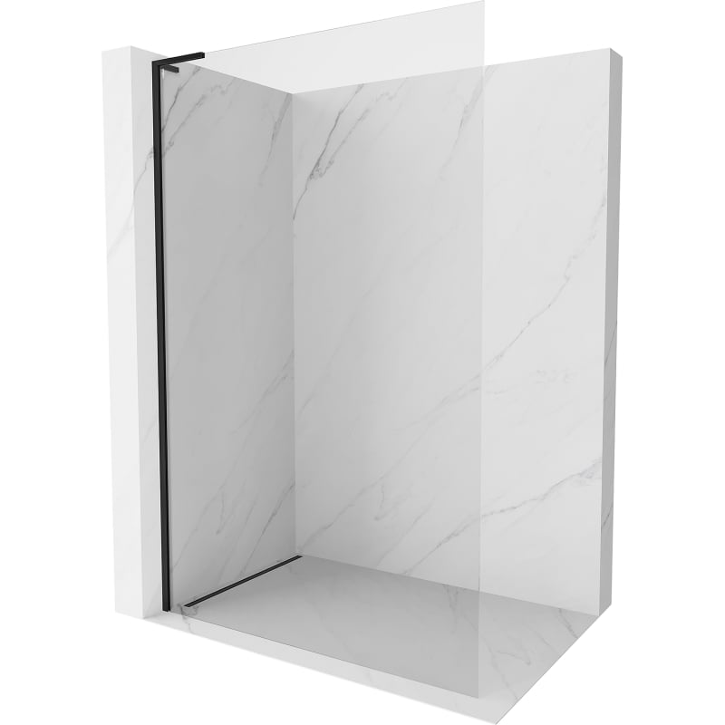 Mexen Kioto-X L Duschwand Walk-in 80 x 200 cm, transparent 10 mm, schwarz - 800-080-107-70-00-X