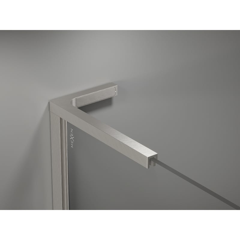 Mexen Kioto-X L Duschwand Walk-in 60 x 200 cm, transparent 10 mm, gebürsteter Nickel - 800-060-107-97-00-X