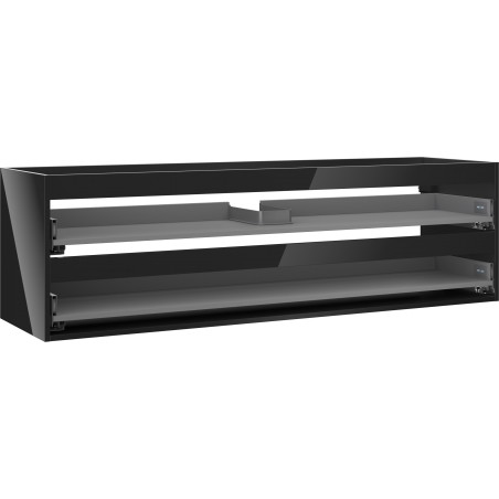 Mexen Box-A Unterschrank für Waschbecken 160 cm, 2 Schubladen, schwarz glänzend - 91AX0-1600-470-2-70