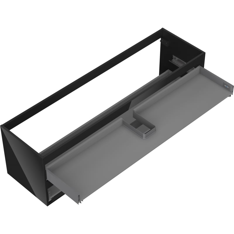 Mexen Box-A Unterschrank für Waschbecken 160 cm, 2 Schubladen, schwarz glänzend - 91AX0-1600-470-2-70