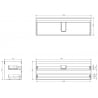 Mexen Box-A 140 cm Unterschrankkorpus, 2 Schubladen, schwarz matt - 91AX0-1400-470-2-71