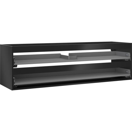 Mexen Box-A Korpus für Waschtischunterschrank 160 cm, 2 Schubladen, Schwarz Matt - 91AX0-1600-470-2-71