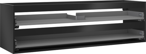 Mexen Box-A Korpus für Waschtischunterschrank 160 cm, 2 Schubladen, Schwarz Matt - 91AX0-1600-470-2-71
