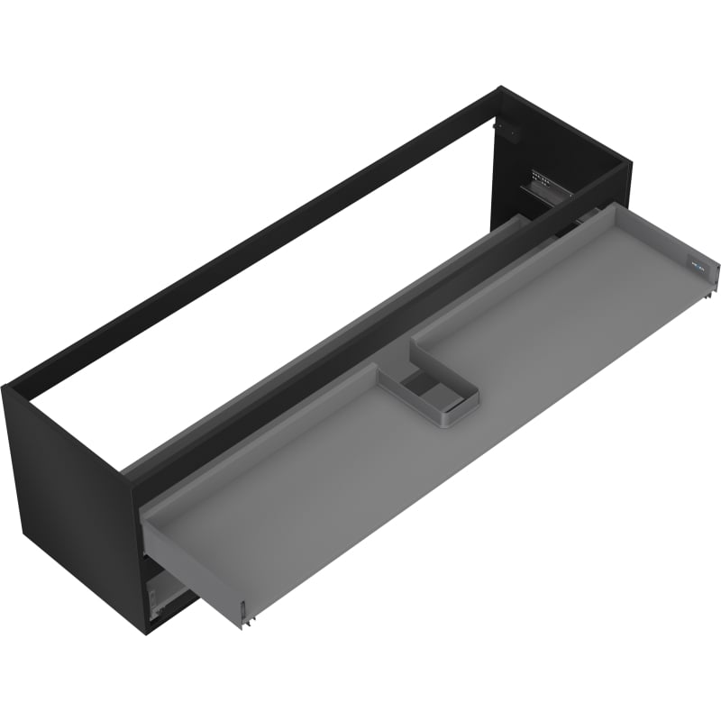Mexen Box-A Korpus für Waschtischunterschrank 160 cm, 2 Schubladen, Schwarz Matt - 91AX0-1600-470-2-71