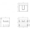 Mexen Box-A Unterwaschtisch-Korpus 50 cm, 2 Schubladen, Nussbaum - 91AX0-0500-470-2-86