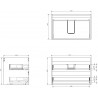 Mexen Box-A Korpus des Waschbeckenschranks 70 cm, 2 Schubladen, Nussbaum - 91AX0-0700-470-2-86