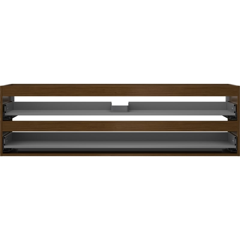Mexen Box-A Korpus für Waschtischunterschrank 160 cm, 2 Schubladen, Nussbaum - 91AX0-1600-470-2-86