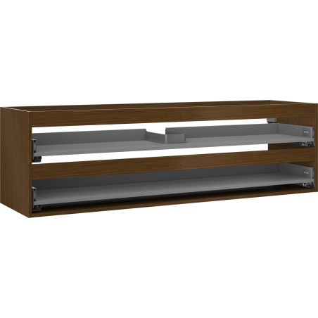 Mexen Box-A Korpus für Waschtischunterschrank 160 cm, 2 Schubladen, Nussbaum - 91AX0-1600-470-2-86