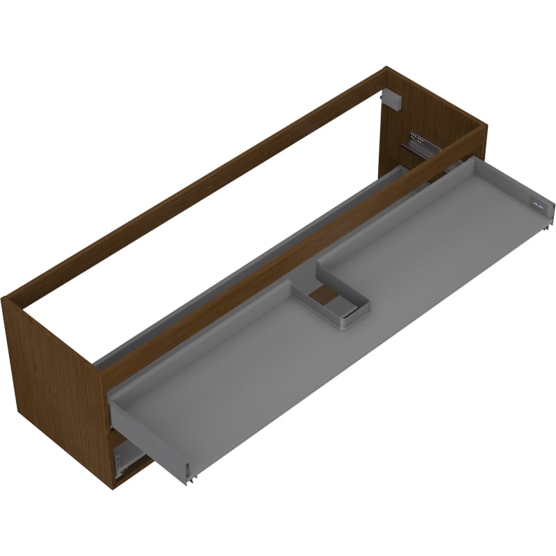 Mexen Box-A Korpus für Waschtischunterschrank 160 cm, 2 Schubladen, Nussbaum - 91AX0-1600-470-2-86