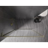 Mexen Kioto-XF L Walk-In-Duschwand mit Rahmen 80 x 202 cm, transparent 10 mm, gebürstet gold - 800-080-174-55-00-XF
