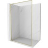 Mexen Kioto-XF L Walk-in Duschwand mit Rahmen 100 x 202 cm, transparent 10 mm, gold gebürstet - 800-100-174-55-00-XF