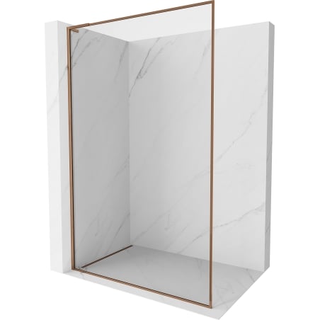 Mexen Kioto-XF L Duschwand Walk-in mit Rahmen 60 x 202 cm, transparent 10 mm, Roségold - 800-060-174-60-00-XF