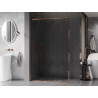 Mexen Kioto-XF L Duschwand Walk-in mit Rahmen 80 x 202 cm, transparent 10 mm, Roségold - 800-080-174-60-00-XF
