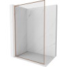 Mexen Kioto-XF L Duschwand Walk-in mit Rahmen 70 x 202 cm, transparent 10 mm, gebürstetes Kupfer - 800-070-174-65-00-XF