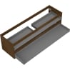 Mexen Box-A Korpus für Waschtischunterschrank 160 cm, 2 Schubladen, Nussbaum - 91AX0-1600-470-2-86