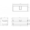 Mexen Box-A Unterschrankkorpus 100 cm, 2 Schubladen, Eiche - 91AX0-1000-470-2-81