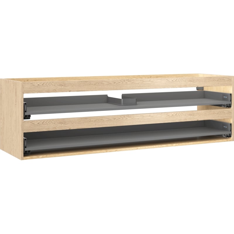 Mexen Box-A Unterschrankgehäuse 160 cm, 2 Schubladen, Eiche - 91AX0-1600-470-2-81