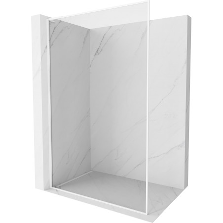 Mexen Kioto-F L Duschwand Walk-in mit Rahmen 120 x 202 cm, transparent 8 mm, weiß - 800-120-174-20-00
