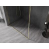 Mexen Kioto-F L Duschwand Walk-in mit Rahmen 95 x 202 cm, transparent 8 mm, gold - 800-095-174-50-00