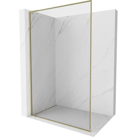 Mexen Kioto-F L Duschwand Walk-in mit Rahmen 110 x 202 cm, transparent 8 mm, gold - 800-110-174-50-00