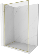Mexen Kioto-F L Duschwand Walk-in mit Rahmen 70 x 202 cm, transparent 8 mm, gold gebürstet - 800-070-174-55-00