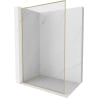 Mexen Kioto-F L Duschwand Walk-in mit Rahmen 95 x 202 cm, transparent 8 mm, gold gebürstet - 800-095-174-55-00