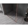 Mexen Kioto-F L Duschwand Walk-in mit Rahmen 80 x 202 cm, transparent 8 mm, Roségold - 800-080-174-60-00