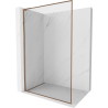 Mexen Kioto-F L Duschwand Walk-in mit Rahmen 115 x 202 cm, transparent 8 mm, Roségold - 800-115-174-60-00