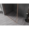 Mexen Kioto-F L Duschwand Walk-in mit Rahmen 50 x 202 cm, transparent 8 mm, gebürstetes Kupfer - 800-050-174-65-00