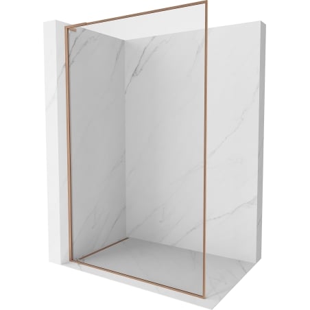Mexen Kioto-F L Duschwand Walk-in mit Rahmen 95 x 202 cm, transparent 8 mm, gebürstetes Kupfer - 800-095-174-65-00