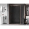 Mexen Kioto-F L Duschwand Walk-in mit Rahmen 95 x 202 cm, transparent 8 mm, gebürstetes Kupfer - 800-095-174-65-00