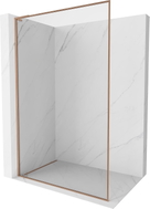 Mexen Kioto-F L Duschwand Walk-in mit Rahmen 100 x 202 cm, transparent 8 mm, gebürstetes Kupfer - 800-100-174-65-00