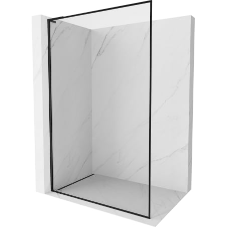 Mexen Kioto-F L Duschwand Walk-in mit Rahmen 110 x 202 cm, transparent 8 mm, schwarz - 800-110-174-70-00