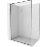 Mexen Kioto-F L Duschwand Walk-in mit Rahmen 75 x 202 cm, transparent 8 mm, Gun Metal - 800-075-174-95-00