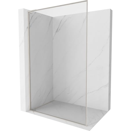 Mexen Kioto-F L Duschwand Walk-in mit Rahmen 80 x 202 cm, transparent 8 mm, gebürsteter Nickel - 800-080-174-97-00