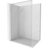 Mexen Kioto-F L Duschwand Walk-in mit Rahmen 80 x 202 cm, transparent 8 mm, gebürsteter Nickel - 800-080-174-97-00