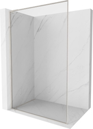 Mexen Kioto-F L Duschwand Walk-in mit Rahmen 100 x 202 cm, transparent 8 mm, gebürstetes Nickel - 800-100-174-97-00