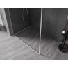 Mexen Kioto-F L Duschwand Walk-in mit Rahmen 105 x 202 cm, transparent 8 mm, gebürsteter Nickel - 800-105-174-97-00
