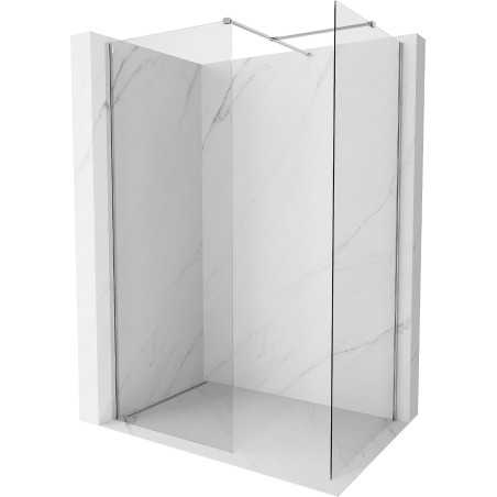 Mexen Kioto-X Duschwand Walk-in 130 x 100 cm, transparent 10 mm, chrom - 800-130-202-01-00-100-X