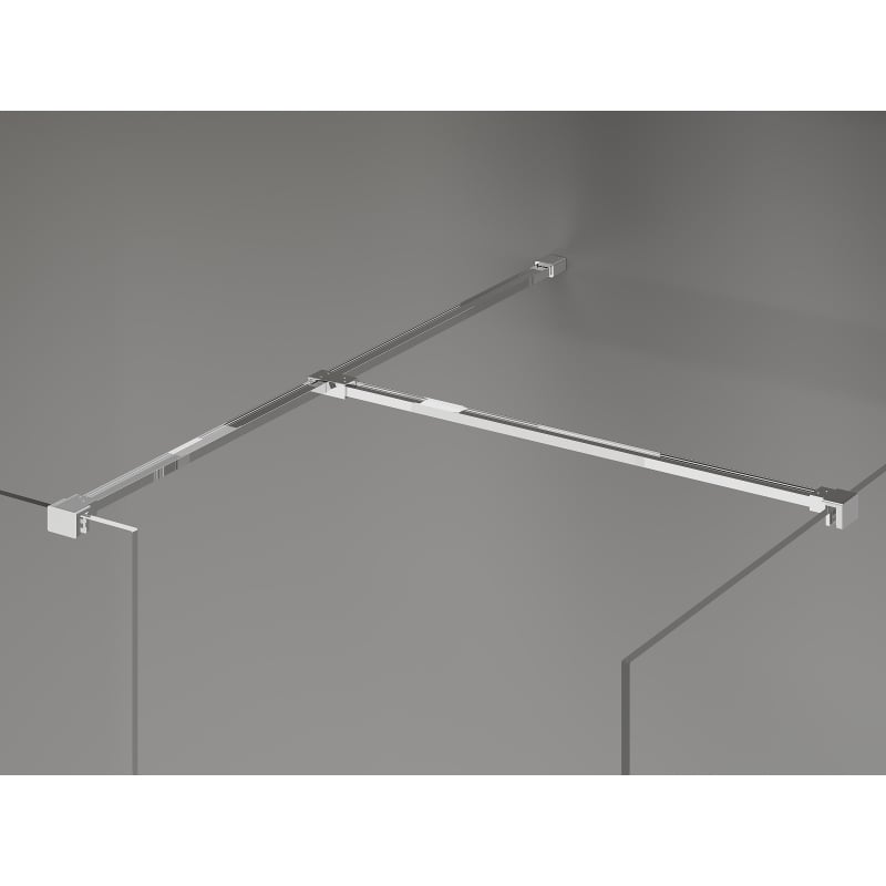 Mexen Kioto-X Duschwand Walk-in 150 x 100 cm, transparent 10 mm, Chrom - 800-150-202-01-00-100-X
