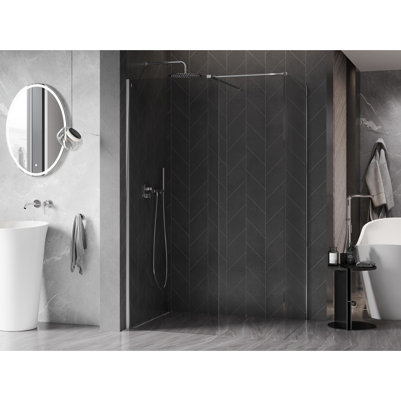 Mexen Kioto-X Duschwand Walk-in 120 x 110 cm, transparent 10 mm, Chrom - 800-120-202-01-00-110-X